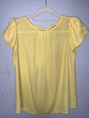 April Modest Puff Sleeve Pleated Blouse